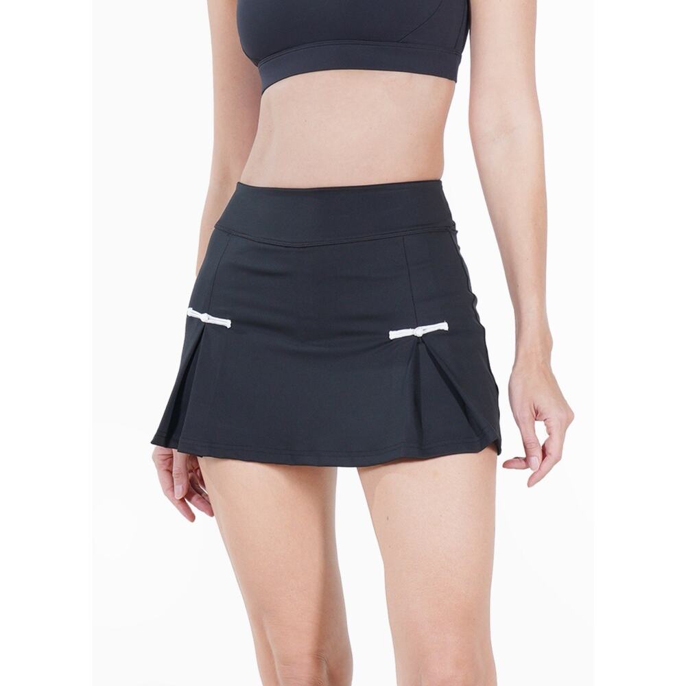 Viq Tennis skirt skort mini black original pleated Large
